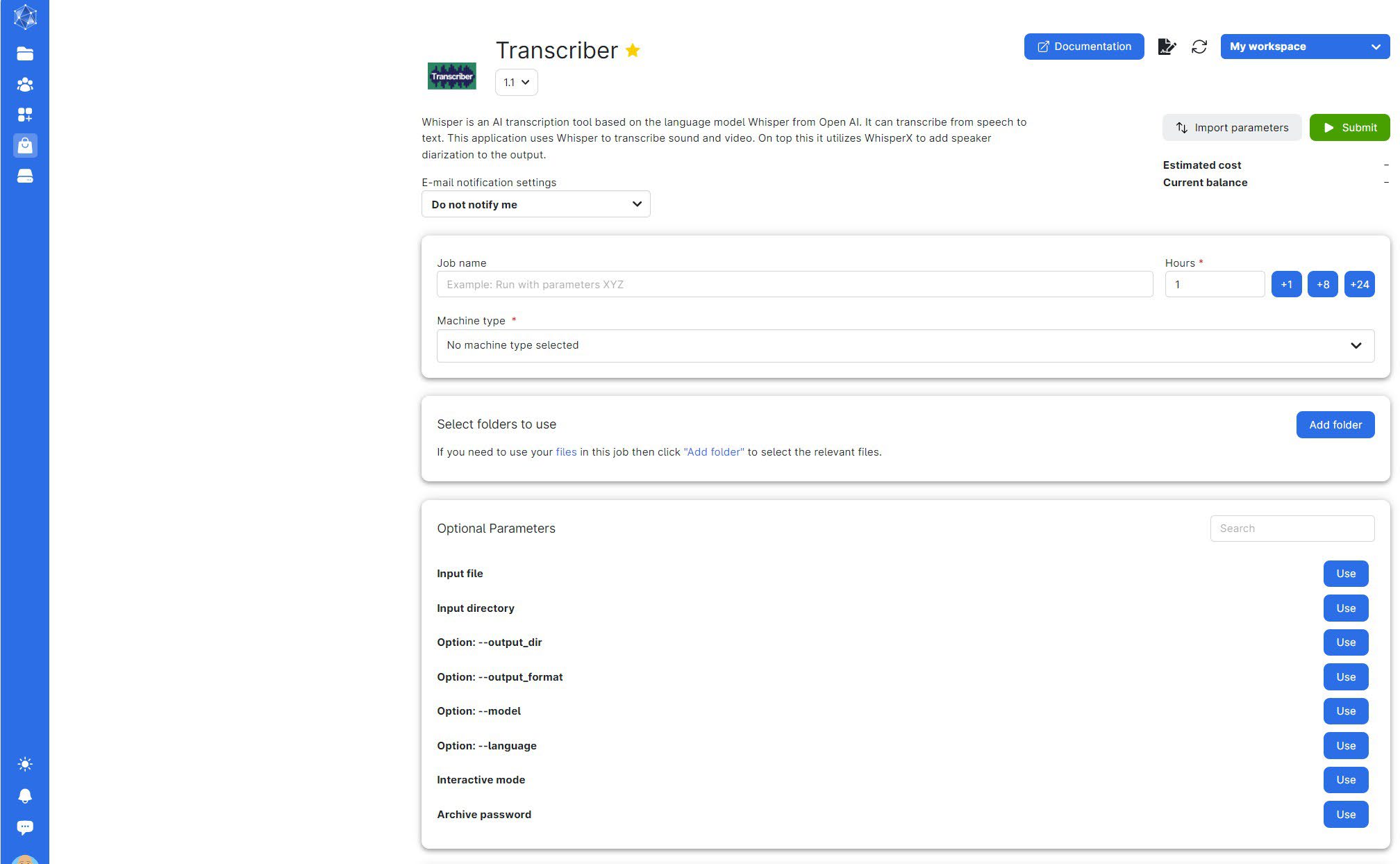 Transcriber Node Assigned