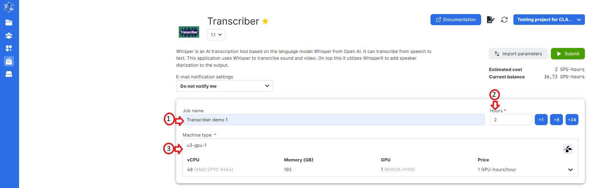 Transcriber Node Assigned