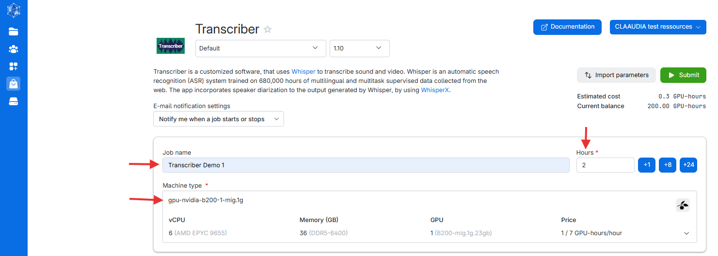 Transcriber Node Assigned