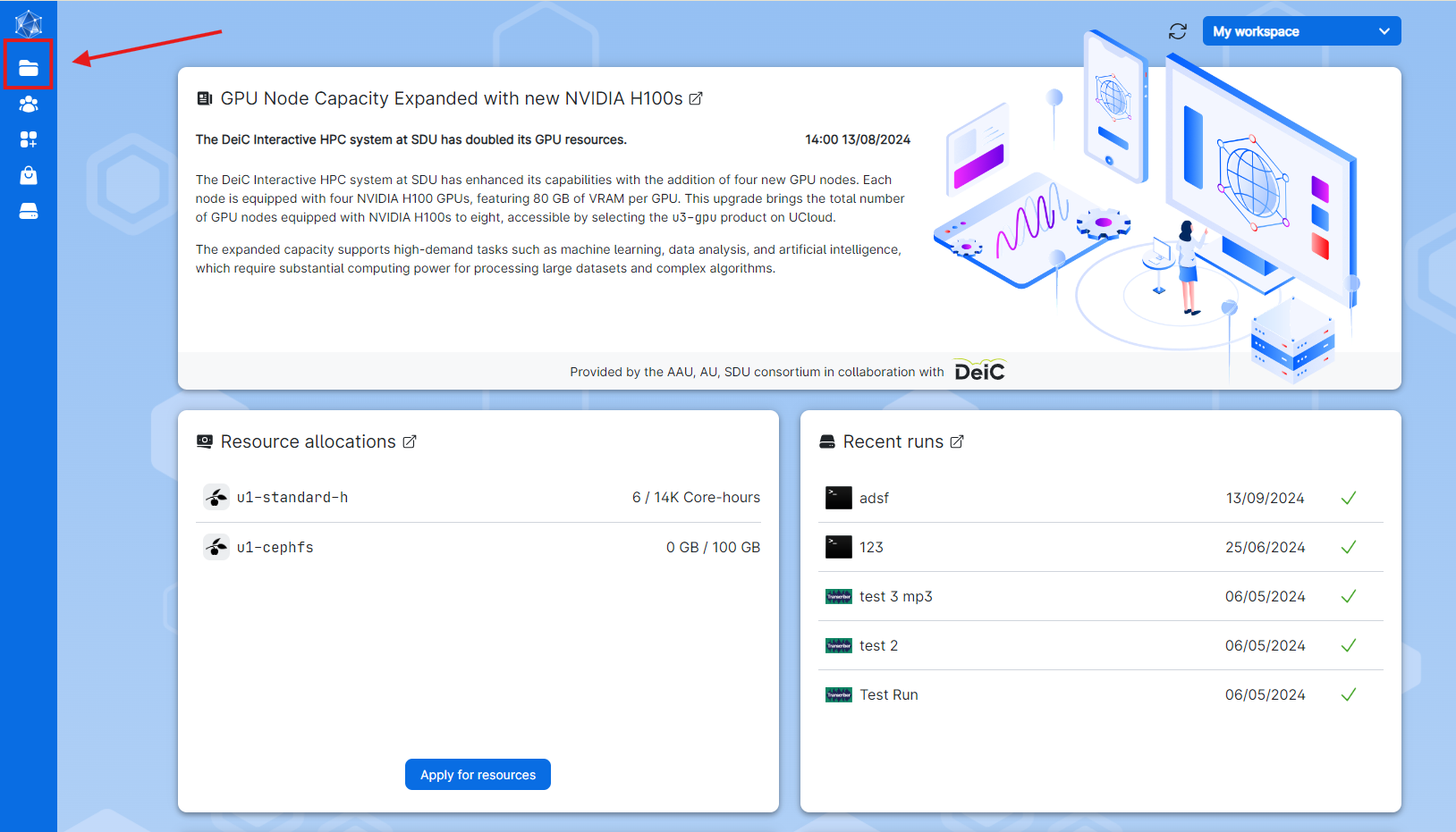 Access the file system