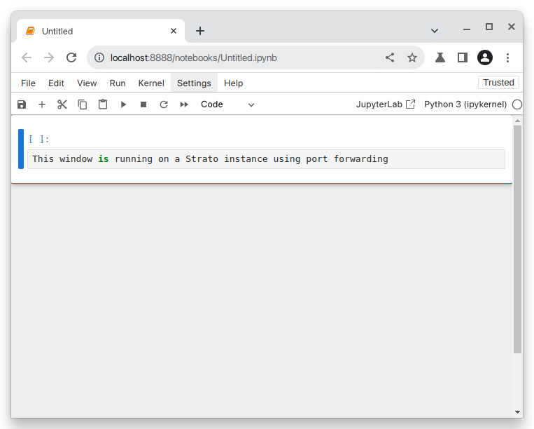 Port forwarding example