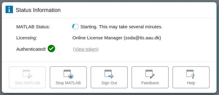 Matlab license processing