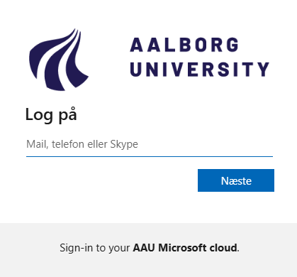 AAU login page
