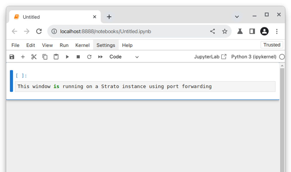 Run your application in a web browser